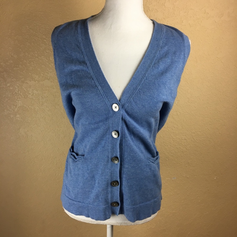 J. Jill L blue cotton vest